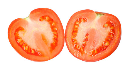 Tomato cut in heart shape