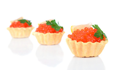 caviar red is in a panary small basket