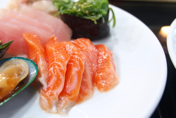 salmon sashimi