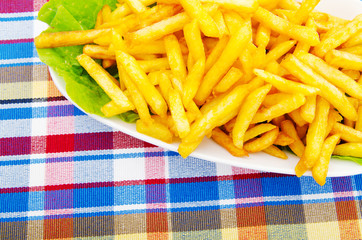 Close up of french fries