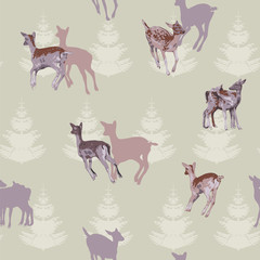 Deer Repeating Pattern