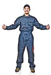 smiling manual worker