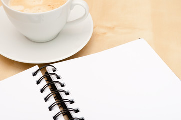 Notebook And Coffee