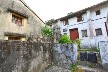 Fototapeta na wymiar Rural houses in a Hong Kong village