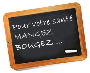 Obraz premium pour votre santé, mangez, bougez