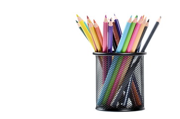 Creative shot of color pencils