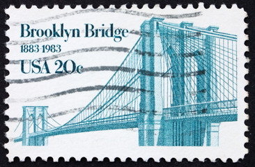 Postage stamp USA 1983 Brooklyn Bridge