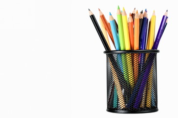 Creative shot of colored pencils