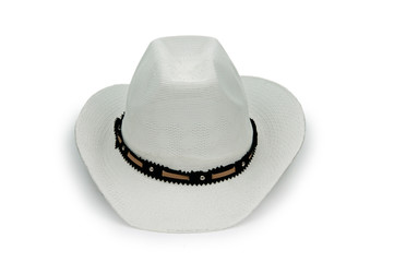 White lined hat isolated