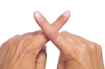 crossed fingers