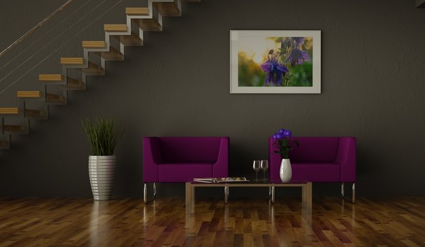 Wohndesign - lila Sesel