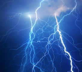 Heavy clouds bringing thunder, lightnings and storm.