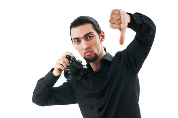 Photographer with the digital camera