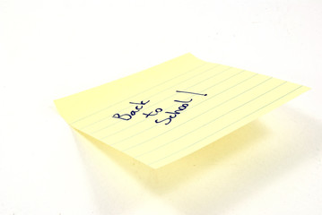 Back to school note