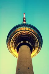 Foto op geborsteld aluminium Berlijn Fernsehturm