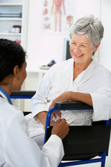 Fototapeta premium Doctor with female patient