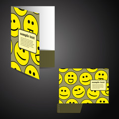 Corporate folder with die cut design