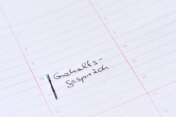 Kalendereintrag "Gehaltsgespr&auml;ch"