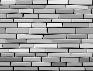 Obraz premium Vector seamless brick wall made of grey bricks.