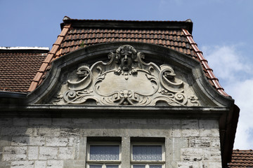 Fototapeta na wymiar Szczegóły dom w Mühlhausen (Turyngia)