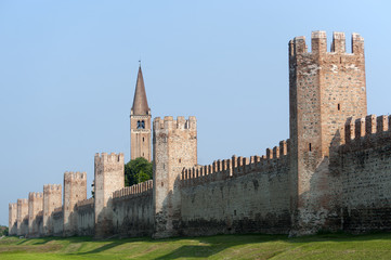 Montagnana (Padova, Veneto, italy) - Medieval walls and belfry