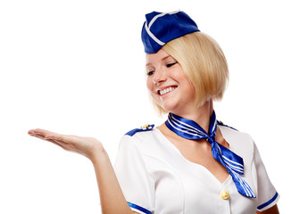 Portrait of beautiful stewardess