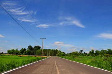 summer day and road