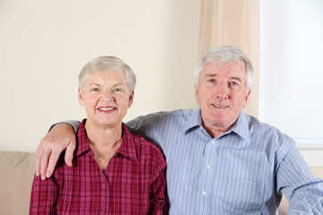 Senior couple at home