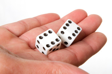 A pair of dices on double sixes