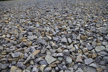 Steinboden aus natürlichen Schotter und Steinen