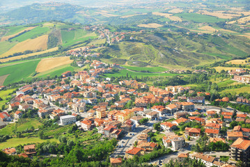 Fototapeta na wymiar San Marino Krajobraz.