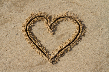 Heart in the sand