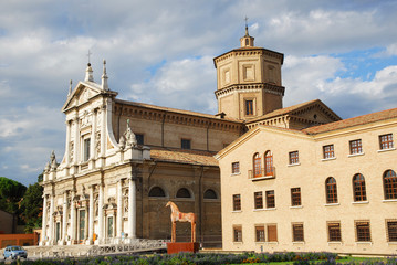 Obraz premium Loggetta Lombardesca and St Maria basilica