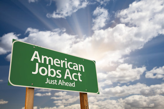 American Jobs Act Green Road Sign