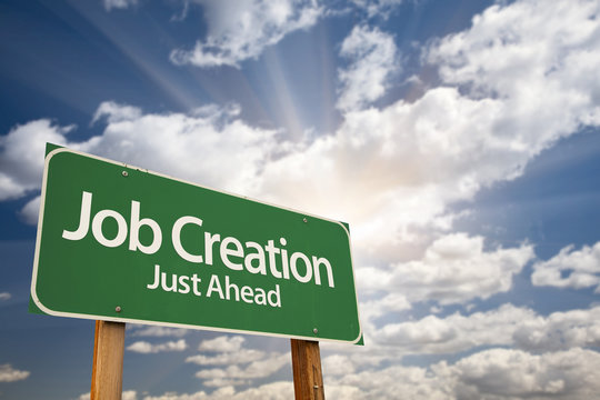 Job Creation Green Road Sign