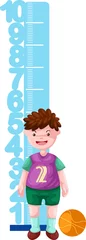 Printed roller blinds Height scale Boy with height scale