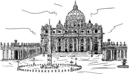 Basilica di San Pietro - obrazy, fototapety, plakaty