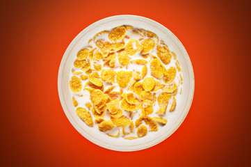bowl with cornflakes