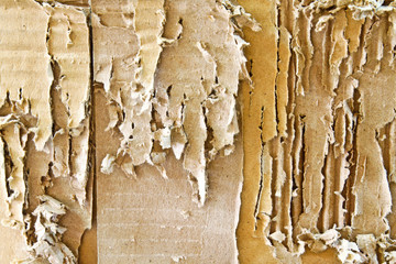 ripped and scratch corrugated paper sheet