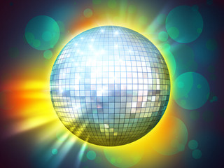 Shining disco ball