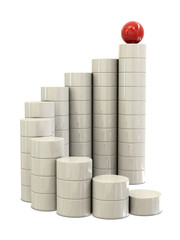 Spiral stairs and red ball