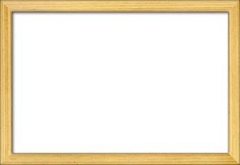 blank wooden frame onwhite background