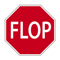 Scherz-Verkehrszeichen Flop