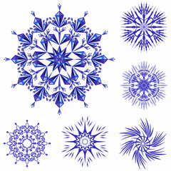 Set of snowflakes