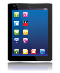 Tablet PC isolated on the white background