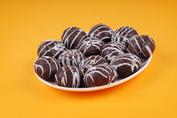 Cookies in chocolate glaze