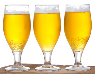 glasses with beer