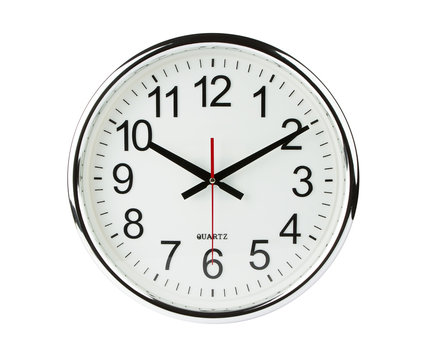 Clock isolated on white with clipping path