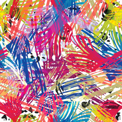 Color paints seamless pattern.