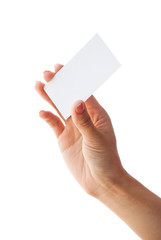 empty card in a hand